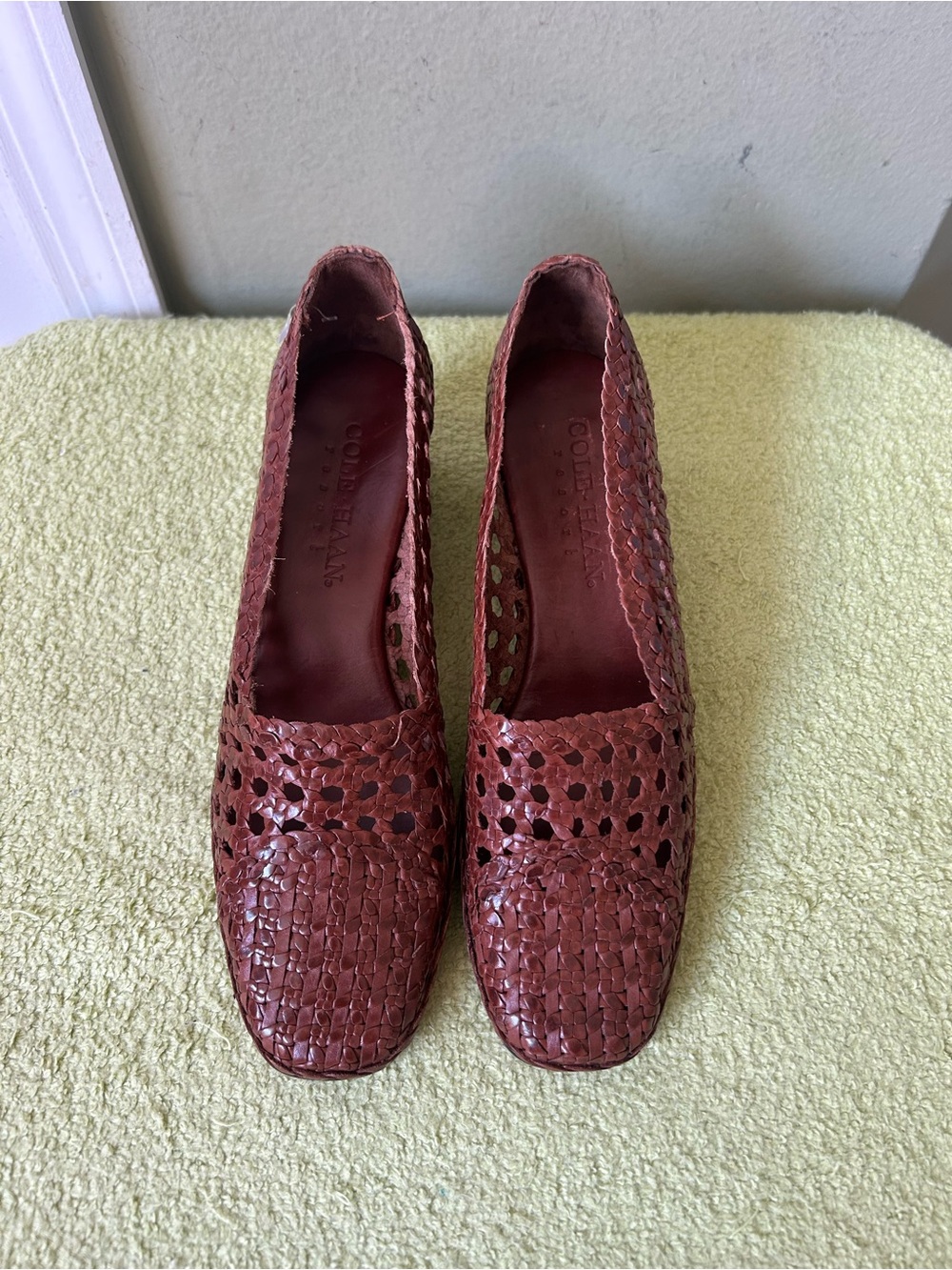NWOT Cole Haan Resort Mahogany Women's Woven Leather Shoes Sz 6